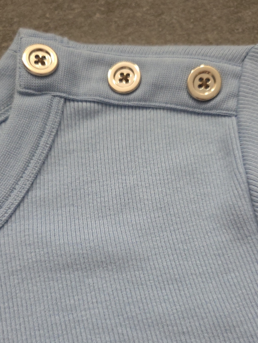 WHBM Button Shoulder Tee - Picture 4 of 5